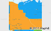 Political Simple Map of Yukon