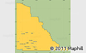 Savanna Style Simple Map of Yukon, cropped outside