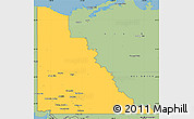 Savanna Style Simple Map of Yukon