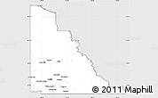 Silver Style Simple Map of Yukon, cropped outside