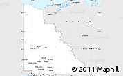 Silver Style Simple Map of Yukon