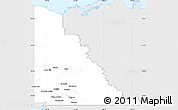 Silver Style Simple Map of Yukon, single color outside