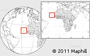 Blank Location Map of Cape Verde, highlighted continent, within the entire continent