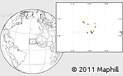 Political Location Map of Cape Verde, blank outside