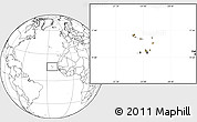 Satellite Location Map of Cape Verde, blank outside