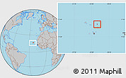 Gray Location Map of Sal, within the entire country