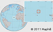 Gray Location Map of Sal, highlighted country