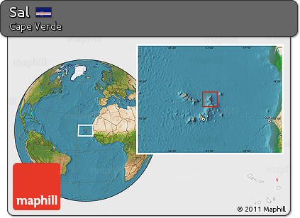 Satellite Location Map of Sal