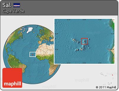Satellite Location Map of Sal