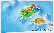 Political 3D Map of Porto Novo