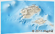 Shaded Relief 3D Map of Porto Novo