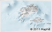 Silver Style 3D Map of Porto Novo