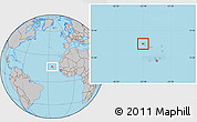 Gray Location Map of Porto Novo