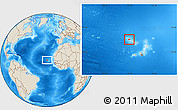 Shaded Relief Location Map of Porto Novo