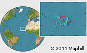 Satellite Location Map of Sao Nicolau