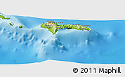 Physical Panoramic Map of Sao Nicolau