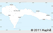 Silver Style Simple Map of Sao Nicolau