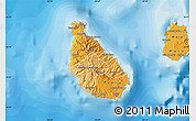 Political Shades Map of Sao Tiago