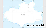 Silver Style Simple Map of Sao Vicente