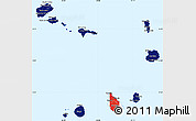 Flag Simple Map of Cape Verde, single color outside, borders and labels, flag rotated