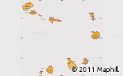 Political Simple Map of Cape Verde, cropped outside