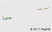 Political 3D Map of Cayman Islands, cropped outside