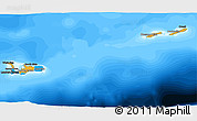 Political 3D Map of Cayman Islands, darken, land only