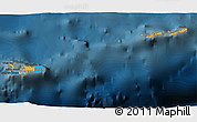 Political 3D Map of Cayman Islands, darken