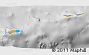 Political 3D Map of Cayman Islands, lighten, desaturated