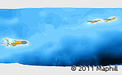 Political 3D Map of Cayman Islands, lighten, land only