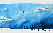 Political 3D Map of Cayman Islands, physical outside