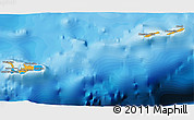 Political 3D Map of Cayman Islands, political shades outside