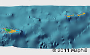 Political 3D Map of Cayman Islands, satellite outside