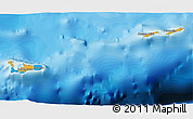 Political 3D Map of Cayman Islands, single color outside