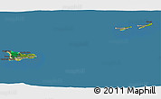 Satellite 3D Map of Cayman Islands, darken, land only