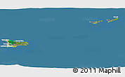 Satellite 3D Map of Cayman Islands, lighten, semi-desaturated, land only