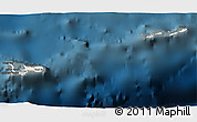 Shaded Relief 3D Map of Cayman Islands, darken