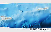 Shaded Relief 3D Map of Cayman Islands, physical outside