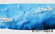 Shaded Relief 3D Map of Cayman Islands, political shades outside