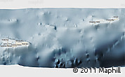 Shaded Relief 3D Map of Cayman Islands, semi-desaturated
