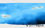 Shaded Relief 3D Map of Cayman Islands, single color outside, bathymetry sea