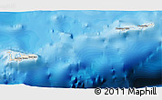 Shaded Relief 3D Map of Cayman Islands, single color outside, bathymetry sea, shaded relief sea