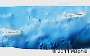 Shaded Relief 3D Map of Cayman Islands, single color outside