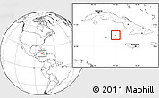 Blank Location Map of Cayman Brac