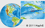 Physical Location Map of Cayman Brac