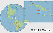 Savanna Style Location Map of Cayman Brac