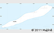 Silver Style Simple Map of Cayman Brac, single color outside