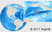 Shaded Relief Location Map of East End
