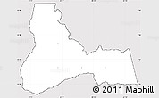 Silver Style Simple Map of George Town, cropped outside