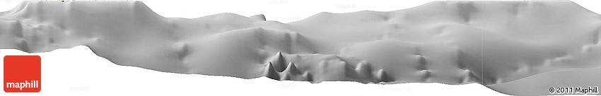 Shaded Relief Horizon Map of Cayman Islands, lighten, desaturated